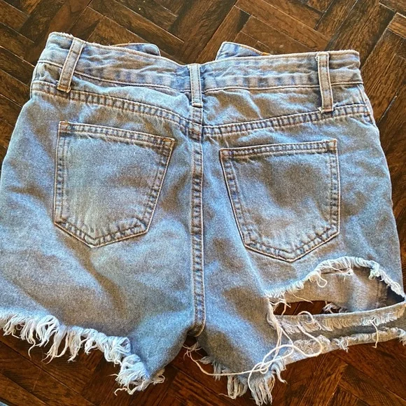 Jean Shorts with Rips - Picture 3 of 3